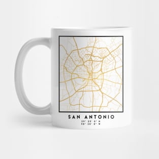 SAN ANTONIO TEXAS CITY STREET MAP ART Mug